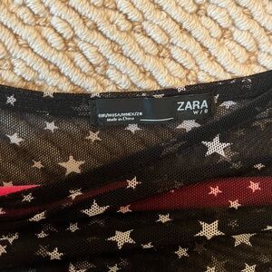 Zara star mesh long sleeve. Size medium